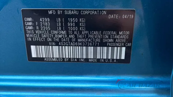 2019 SUBARU Impreza Premium +ES/N Premium +ES